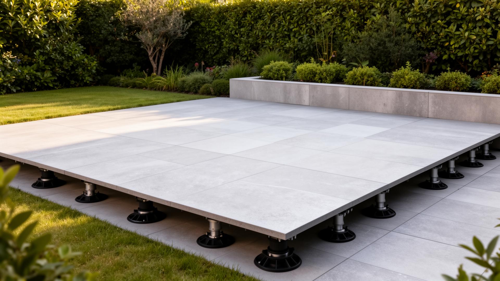 Terrasses en carrelages sur plots à Liège
